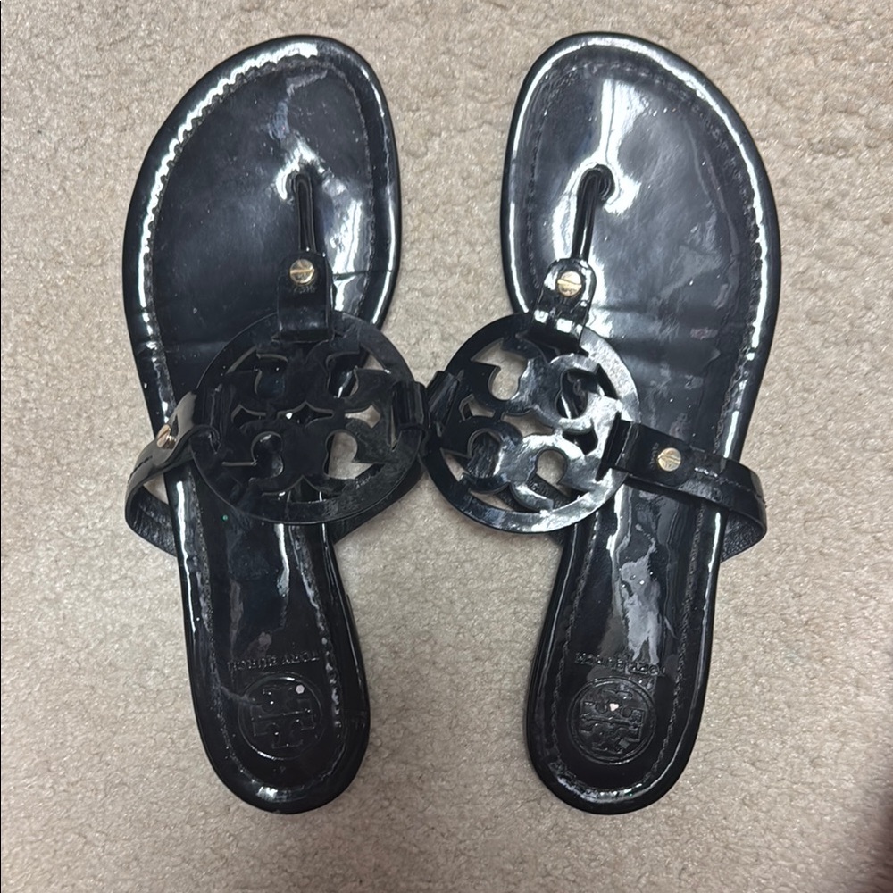 Black Tory Burch Miller Sandals
